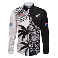 Custom Fiji New Zealand Family Matching Short Sleeve Bodycon Dress and Hawaiian Shirt Maori mix Tapa Pattern Version