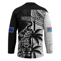 Fiji New Zealand Rugby Personalised Hockey Jersey Maori and Tapa Pattern - Polynesian Pride