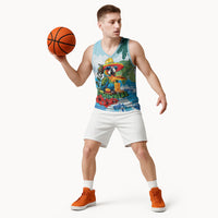 Funny Parrot Margarita Five O'clock Somewhere Basketball Jersey LT9 - Polynesian Pride