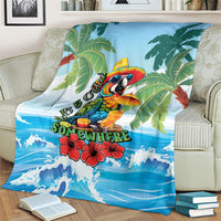 Funny Parrot Margarita Five O'clock Somewhere Blanket LT9 - Polynesian Pride