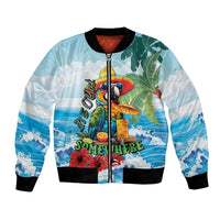 Funny Parrot Margarita Five O'clock Somewhere Bomber Jacket LT9 Unisex Blue - Polynesian Pride