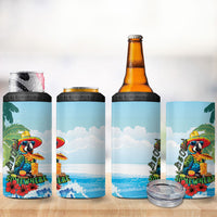 Funny Parrot Margarita Five O'clock Somewhere 4 in 1 Can Cooler Tumbler LT9 - Polynesian Pride