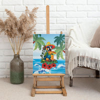 Funny Parrot Margarita Five O'clock Somewhere Canvas Wall Art LT9 - Polynesian Pride