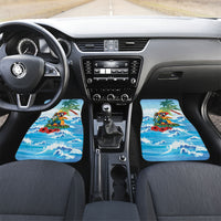 Funny Parrot Margarita Five O'clock Somewhere Car Mats LT9 Set 2pcs - Front Blue - Polynesian Pride