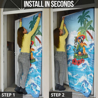 Funny Parrot Margarita Five O'clock Somewhere Door Cover LT9 - Polynesian Pride