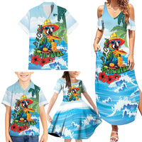 Funny Parrot Margarita Five O'clock Somewhere Family Matching Summer Maxi Dress and Hawaiian Shirt LT9 - Polynesian Pride