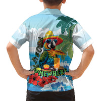 Funny Parrot Margarita Five O'clock Somewhere Kid Hawaiian Shirt LT9 - Polynesian Pride