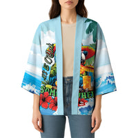 Funny Parrot Margarita Five O'clock Somewhere Kimono LT9 - Polynesian Pride