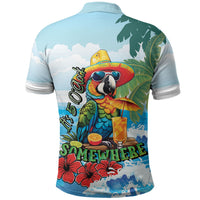 Funny Parrot Margarita Five O'clock Somewhere Polo Shirt LT9 - Polynesian Pride