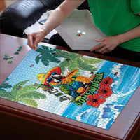 Funny Parrot Margarita Five O'clock Somewhere Puzzle LT9 - Polynesian Pride