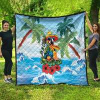 Funny Parrot Margarita Five O'clock Somewhere Quilt LT9 - Polynesian Pride