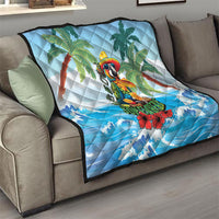 Funny Parrot Margarita Five O'clock Somewhere Quilt LT9 - Polynesian Pride