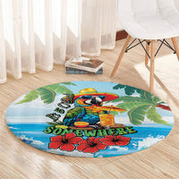 Funny Parrot Margarita Five O'clock Somewhere Round Carpet LT9 - Polynesian Pride