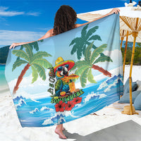 Funny Parrot Margarita Five O'clock Somewhere Sarong LT9 One Size 44 x 66 inches Blue - Polynesian Pride