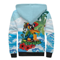 Funny Parrot Margarita Five O'clock Somewhere Sherpa Hoodie LT9 - Polynesian Pride