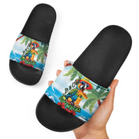 Funny Parrot Margarita Five O'clock Somewhere Slide Sandals LT9 - Polynesian Pride