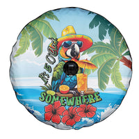 Funny Parrot Margarita Five O'clock Somewhere Spare Tire Cover LT9 - Polynesian Pride