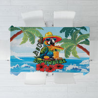 Funny Parrot Margarita Five O'clock Somewhere Tablecloth LT9 Blue - Polynesian Pride