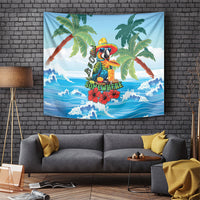 Funny Parrot Margarita Five O'clock Somewhere Tapestry LT9 Blue - Polynesian Pride