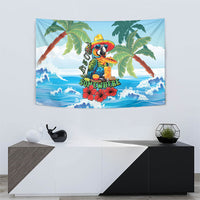 Funny Parrot Margarita Five O'clock Somewhere Tapestry LT9 - Polynesian Pride
