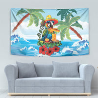 Funny Parrot Margarita Five O'clock Somewhere Tapestry LT9 - Polynesian Pride
