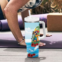 Funny Parrot Margarita Five O'clock Somewhere Tumbler With Handle LT9 - Polynesian Pride