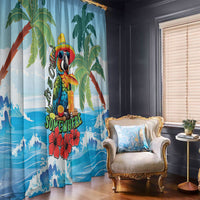 Funny Parrot Margarita Five O'clock Somewhere Window Curtain LT9 - Polynesian Pride