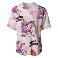 Hawaii Flamingo Hello Summer Baseball Jersey Hawaiian Quilt Pattern LT9 Pink - Polynesian Pride