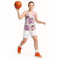 Hawaii Flamingo Hello Summer Basketball Jersey Hawaiian Quilt Pattern LT9 - Polynesian Pride