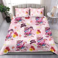 Hawaii Flamingo Hello Summer Bedding Set Hawaiian Quilt Pattern LT9 - Polynesian Pride