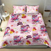 Hawaii Flamingo Hello Summer Bedding Set Hawaiian Quilt Pattern LT9 - Polynesian Pride