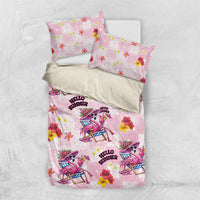 Hawaii Flamingo Hello Summer Bedding Set Hawaiian Quilt Pattern LT9 US Twin 172cm x 218cm Pink - Polynesian Pride