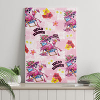 Hawaii Flamingo Hello Summer Canvas Wall Art Hawaiian Quilt Pattern LT9 - Polynesian Pride