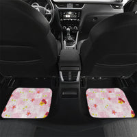 Hawaii Flamingo Hello Summer Car Mats Hawaiian Quilt Pattern LT9 Set 2pcs - Back Pink - Polynesian Pride