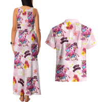 Hawaii Flamingo Hello Summer Couples Matching Tank Maxi Dress and Hawaiian Shirt Hawaiian Quilt Pattern LT9 - Polynesian Pride