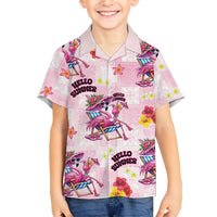 Hawaii Flamingo Hello Summer Hawaiian Shirt Hawaiian Quilt Pattern LT9 - Polynesian Pride