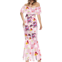 Hawaii Flamingo Hello Summer Mermaid Dress Hawaiian Quilt Pattern LT9 - Polynesian Pride