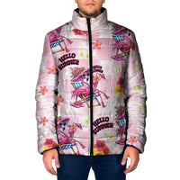 Hawaii Flamingo Hello Summer Padded Jacket Hawaiian Quilt Pattern LT9 Men Pink - Polynesian Pride