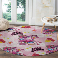 Hawaii Flamingo Hello Summer Round Carpet Hawaiian Quilt Pattern LT9 - Polynesian Pride