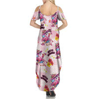 Hawaii Flamingo Hello Summer Summer Maxi Dress Hawaiian Quilt Pattern LT9 - Polynesian Pride