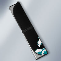 Vintage Santa Claus Surfing Summer Auto Sun Shade Mele Kalikimaka i Iulai! LT9 - Polynesian Pride