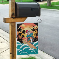 Vintage Santa Claus Surfing Summer Garden Flag Mele Kalikimaka i Iulai! LT9 - Polynesian Pride