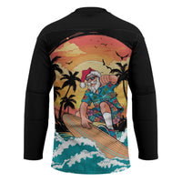 Vintage Santa Claus Surfing Summer Hockey Jersey Mele Kalikimaka i Iulai! LT9 - Polynesian Pride