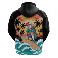 Vintage Santa Claus Surfing Summer Hoodie Mele Kalikimaka i Iulai! LT9 - Polynesian Pride