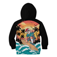 Vintage Santa Claus Surfing Summer Kid Hoodie Mele Kalikimaka i Iulai! LT9 - Polynesian Pride