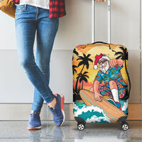 Vintage Santa Claus Surfing Summer Luggage Cover Mele Kalikimaka i Iulai! LT9 - Polynesian Pride