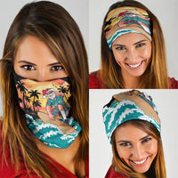Vintage Santa Claus Surfing Summer Neck Gaiter Mele Kalikimaka i Iulai! LT9 - Polynesian Pride