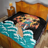 Vintage Santa Claus Surfing Summer Quilt Mele Kalikimaka i Iulai! LT9 - Polynesian Pride