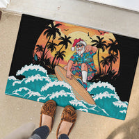 Vintage Santa Claus Surfing Summer Rubber Doormat Mele Kalikimaka i Iulai! LT9 - Polynesian Pride