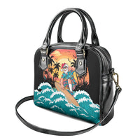 Vintage Santa Claus Surfing Summer Shoulder Handbag Mele Kalikimaka i Iulai! LT9 - Polynesian Pride
